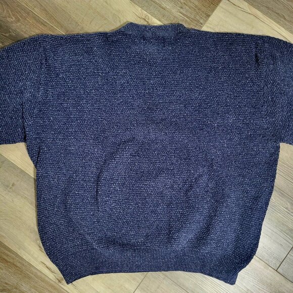 Vintage Woolrich John Rich & Bros Blue Nep Henley Sweater XXL - Picture 4 of 5